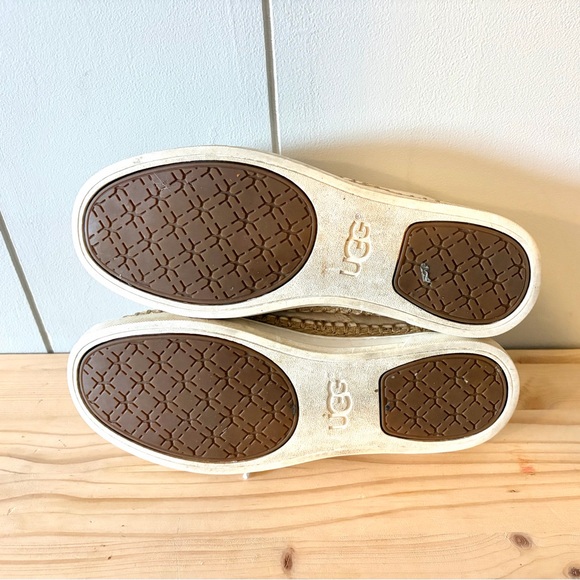 UGG Eyan II Women's Beige Canvas Lace Up Shoes Sneakers Jute Women’s 8 - Picture 3 of 7